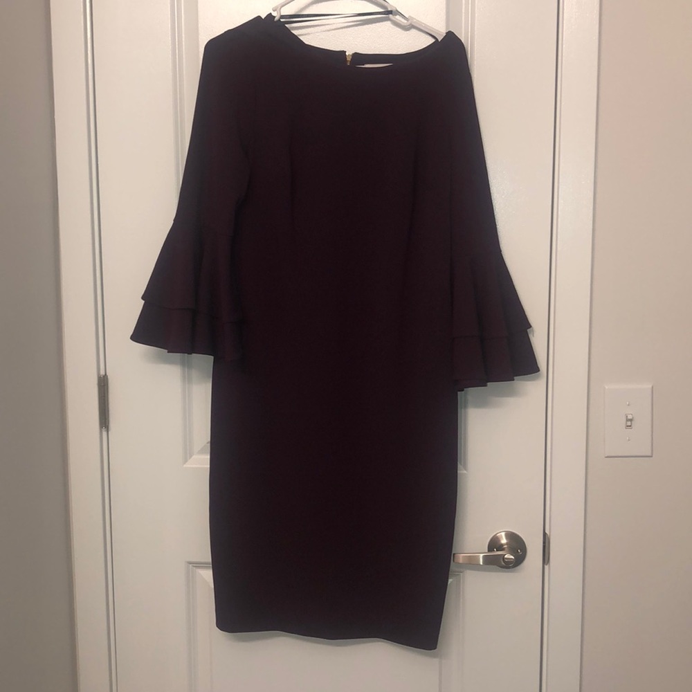 Calvin Klein plum purple dress